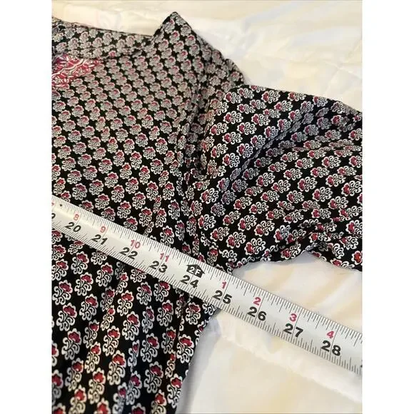 Saint Tropez West Top Womens 2x Boho Red & Blue Colorful 3/4 Length Sleeves - Picture 10 of 11